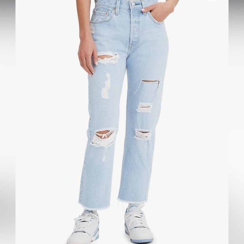Levi’s 501 S distressed jeans